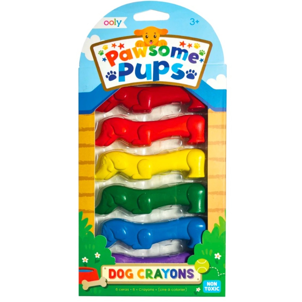 Dachshund Basset Pawsome Pups Dog Crayons - Set of 6